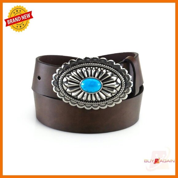 Genuine Leather Belt with Triple Snap Buckle - Women\'s Small to X-Large main image 7